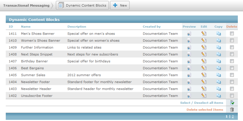 NMP Dynamic Content Blocks